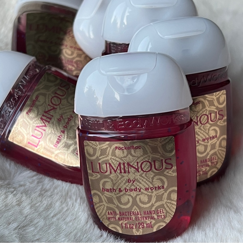 🆕 6 Luminous Bath & Body PocketBac Hand Sanitizer Gel On the Go Travel SET NEW